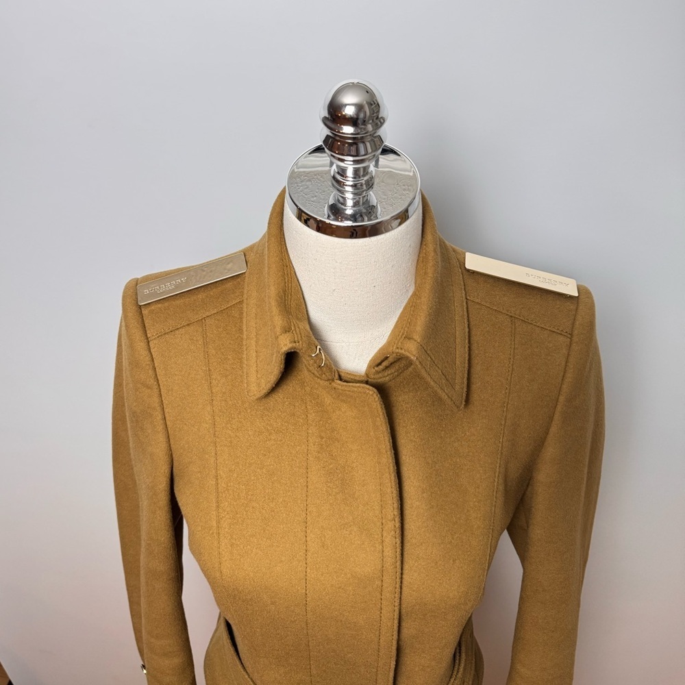 Burberry Wool Cashmere Military Coat Size 6 - Picture 6 of 15